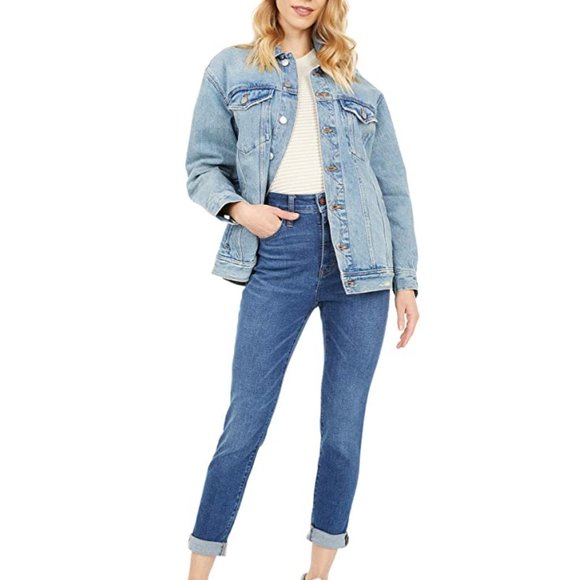 Madewell Jackets & Blazers - NEW Madewell The Oversized Trucker Jean Jacket in Akenside Wash